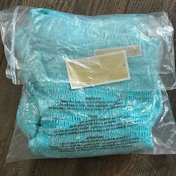 Michael Michael Kors Womens Turquoise Smocked Ruffled Drawstring Waist Dress S - Picture 10 of 10